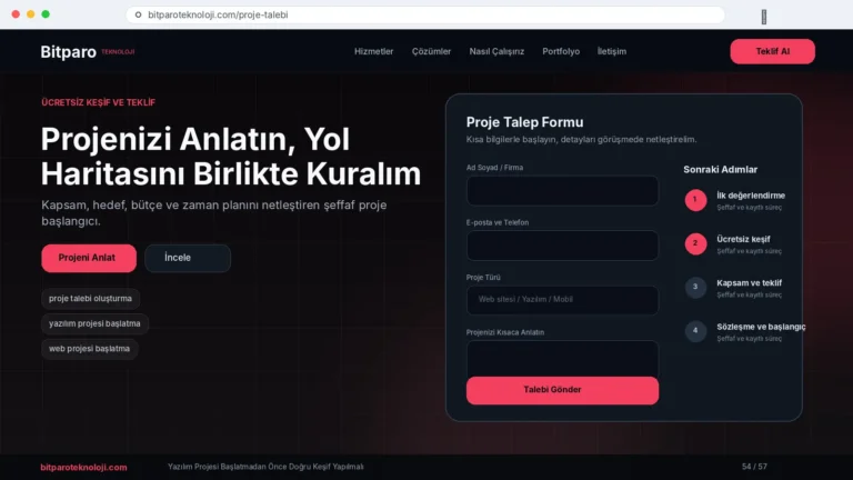 bitparoteknoloji.com: Yazılım Projesi Başlatmadan Önce Doğru Keşif Yapılmalı