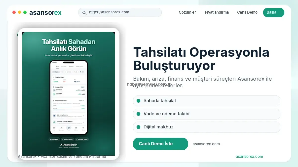 Asansorex.com Tahsilatı Operasyonla Buluşturuyor